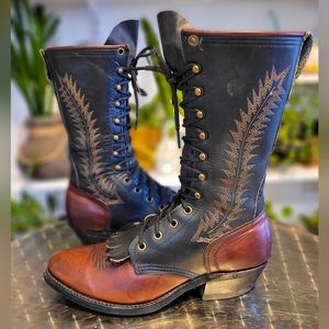 Abilene Lace up Roper Kiltie Paddock boots